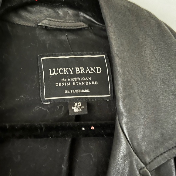 Lucky Brand Black Leather Jacket - Picture 3 of 5